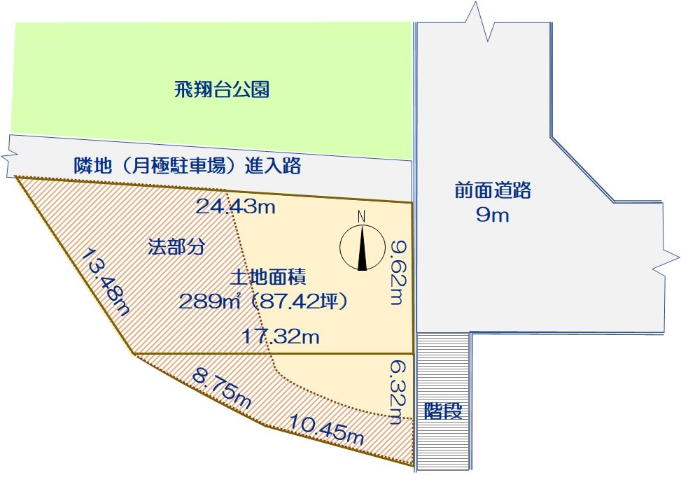 飛翔台 福浦2丁目 土地区画図